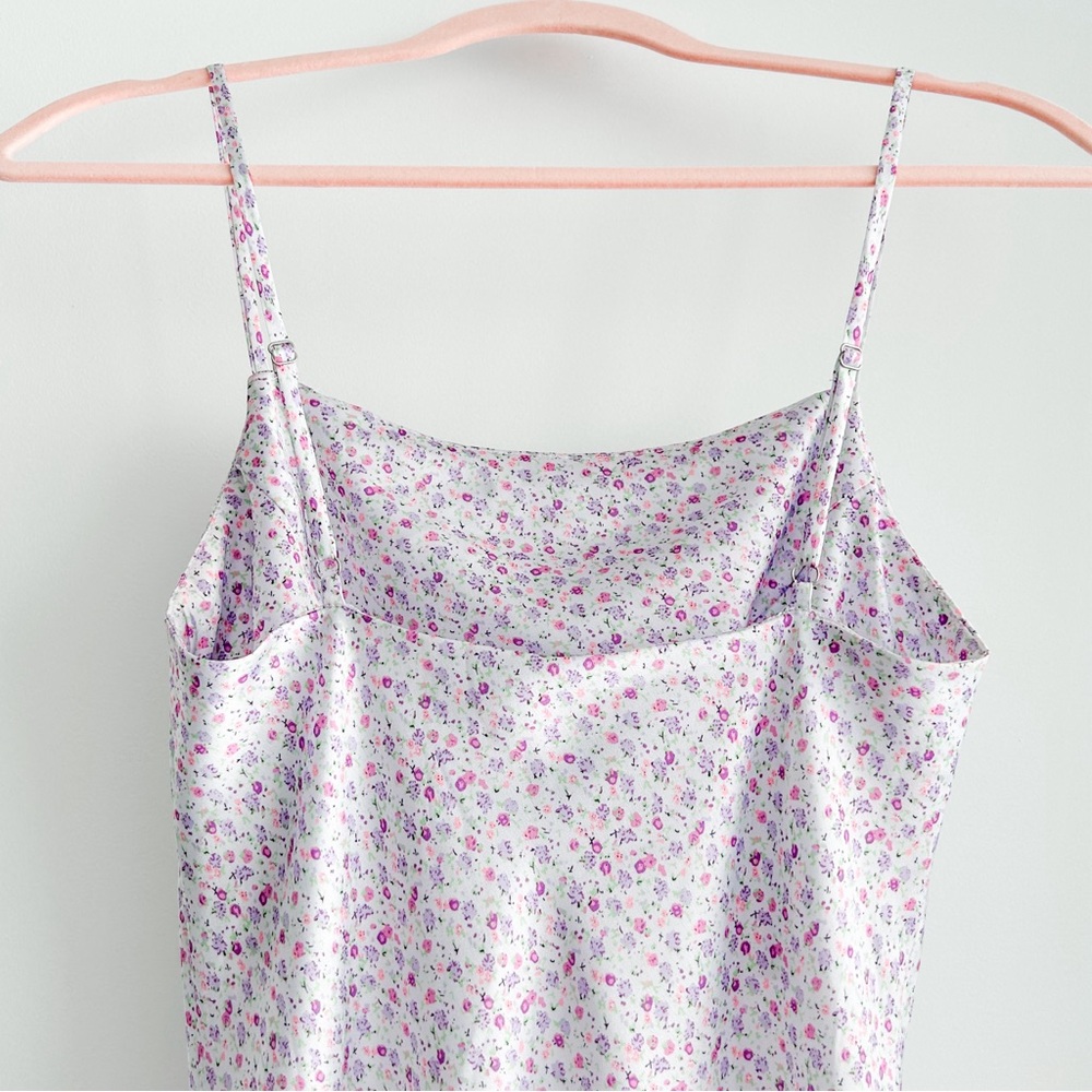 Princess Polly lilac floral satin mini slip dress - Picture 11 of 13